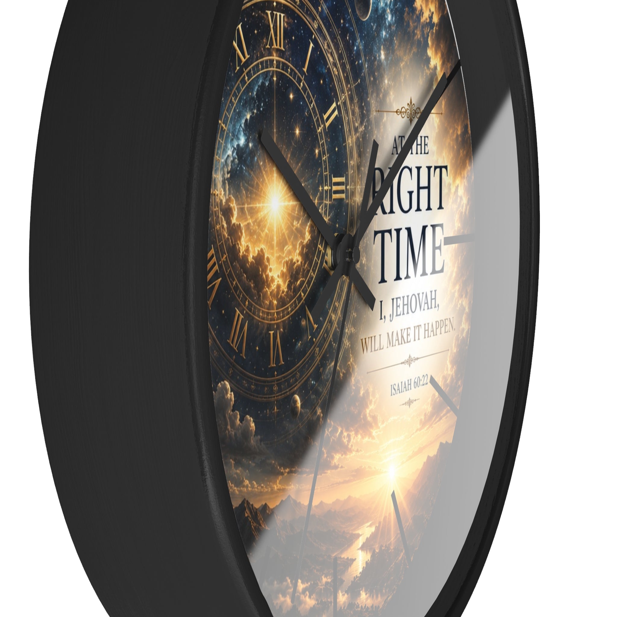 Isaiah 60:22 Wall Clock | “The Right Time” Christian Decor | Inspirational Silent Faith Clock