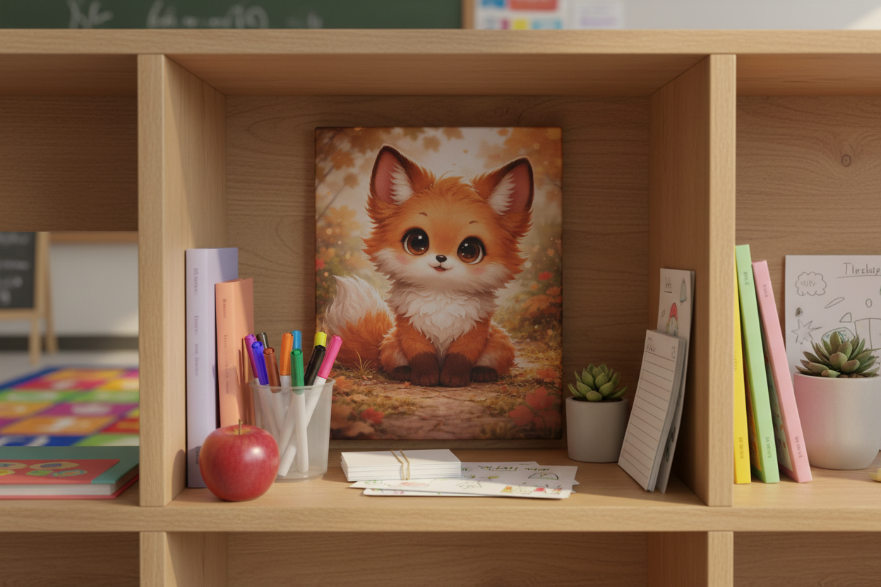 Woodland Fox Canvas — Nursery Woodland Animal Wall Art