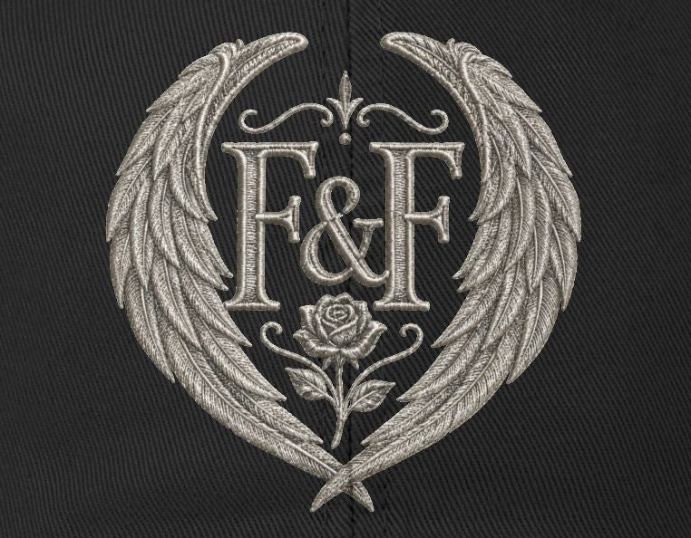 Faith & Freedom Distressed Black Cap | F&F Wing Crest Vintage Hat | Christian Streetwear Cap