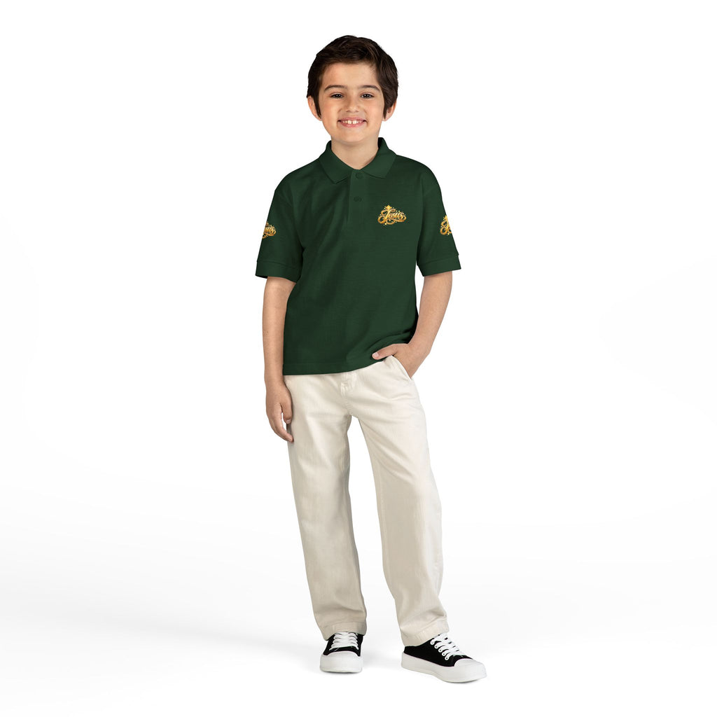 Kids Jesus Gold Nugget Polo – Youth Christian Faith Shirt | Church & Dress Casual Polo