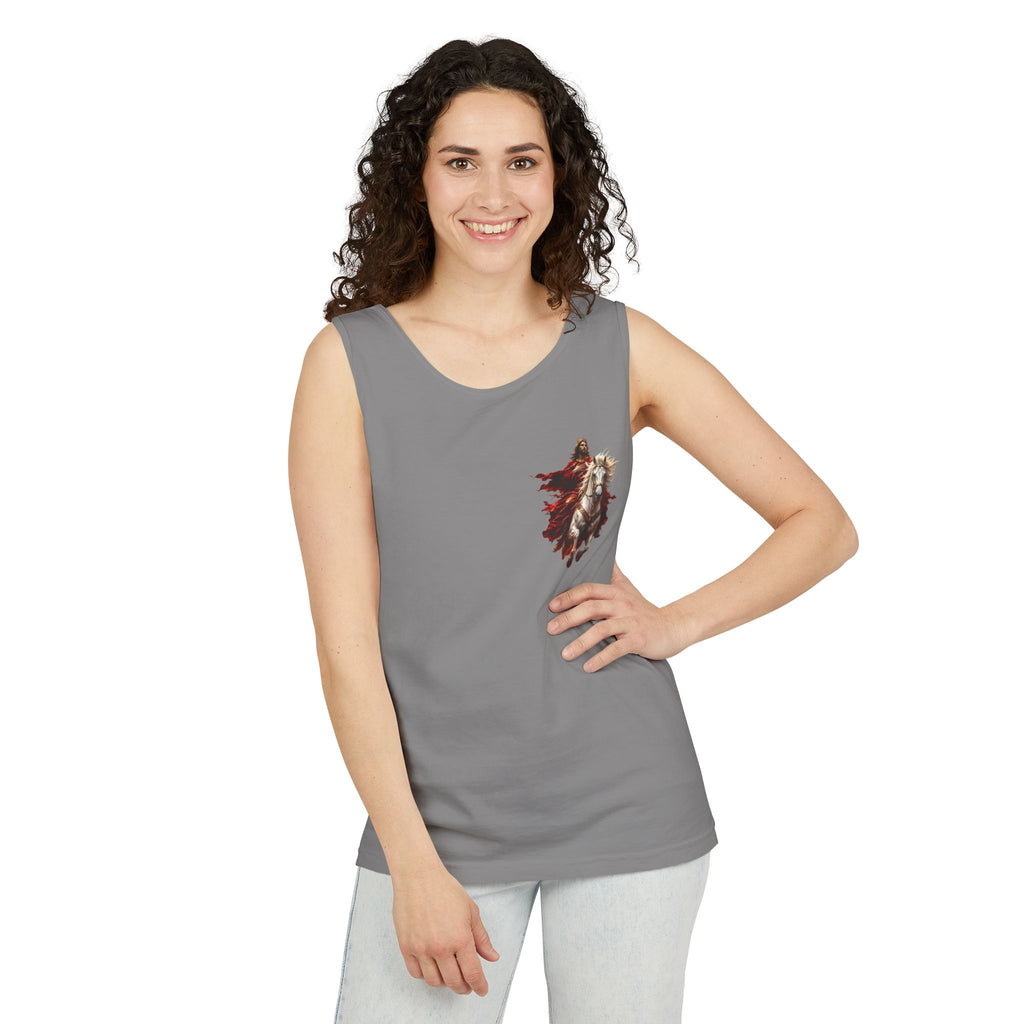 Jesus Second Coming Tank Top | Jesus on White Horse Christian Tank | Inspirational Faith Apparel