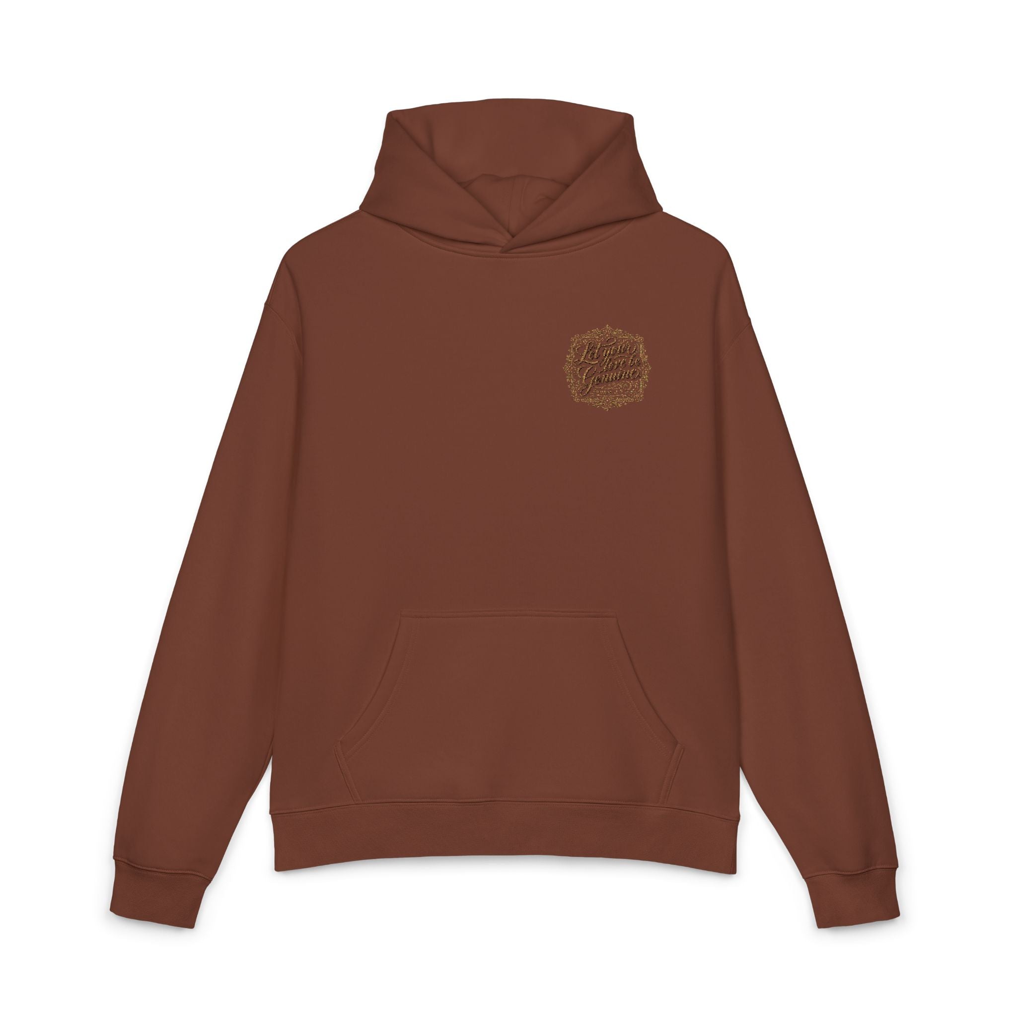 “Let Your Love Be Genuine” Hoodie – Romans 12:9 Christian Pullover | Faith & Freedom Creations