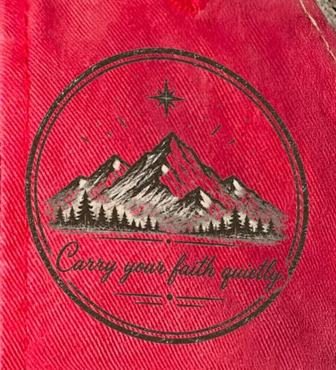 Carry Your Faith Quietly Women’s Washed Mesh-Back Cap | Faith Freedom Creations Christian Hat