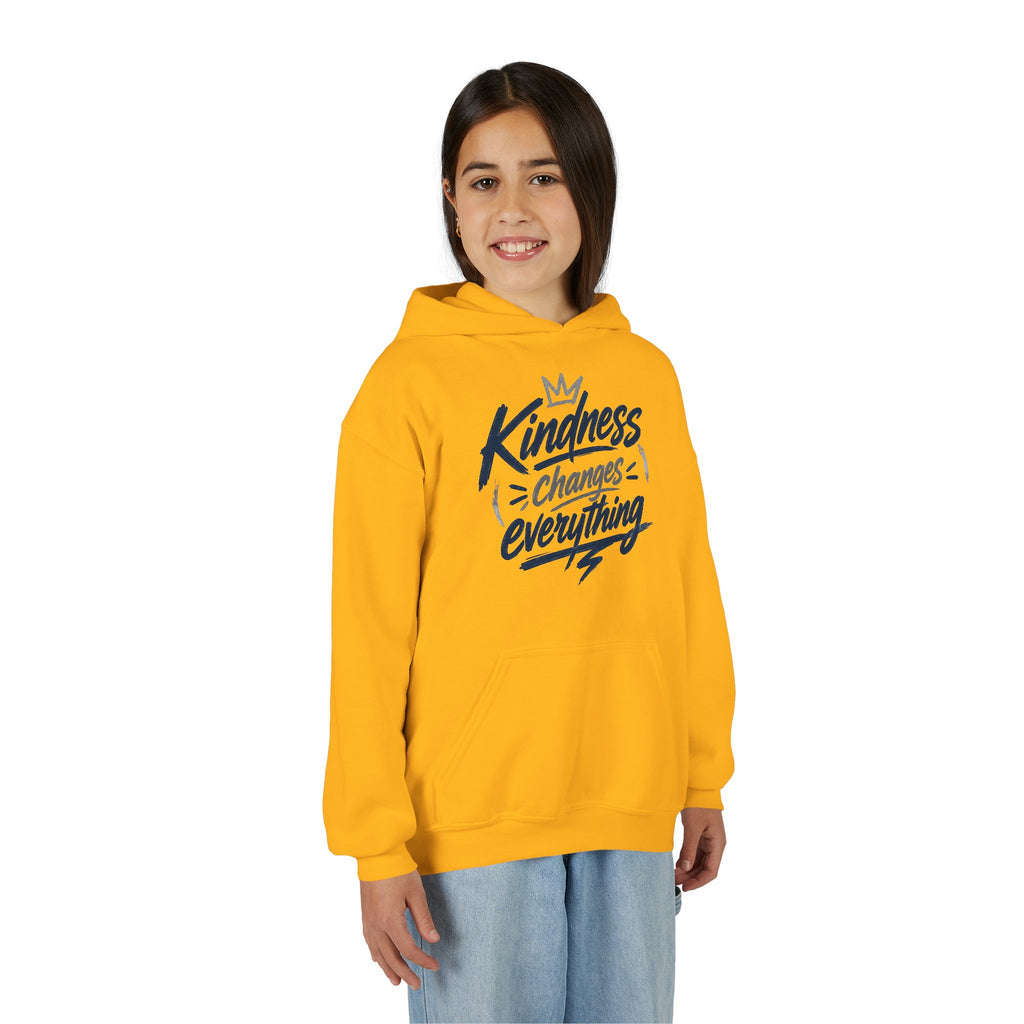 Youth Hoodie – “Kindness Changes Everything” Inspirational Kids Pullover
