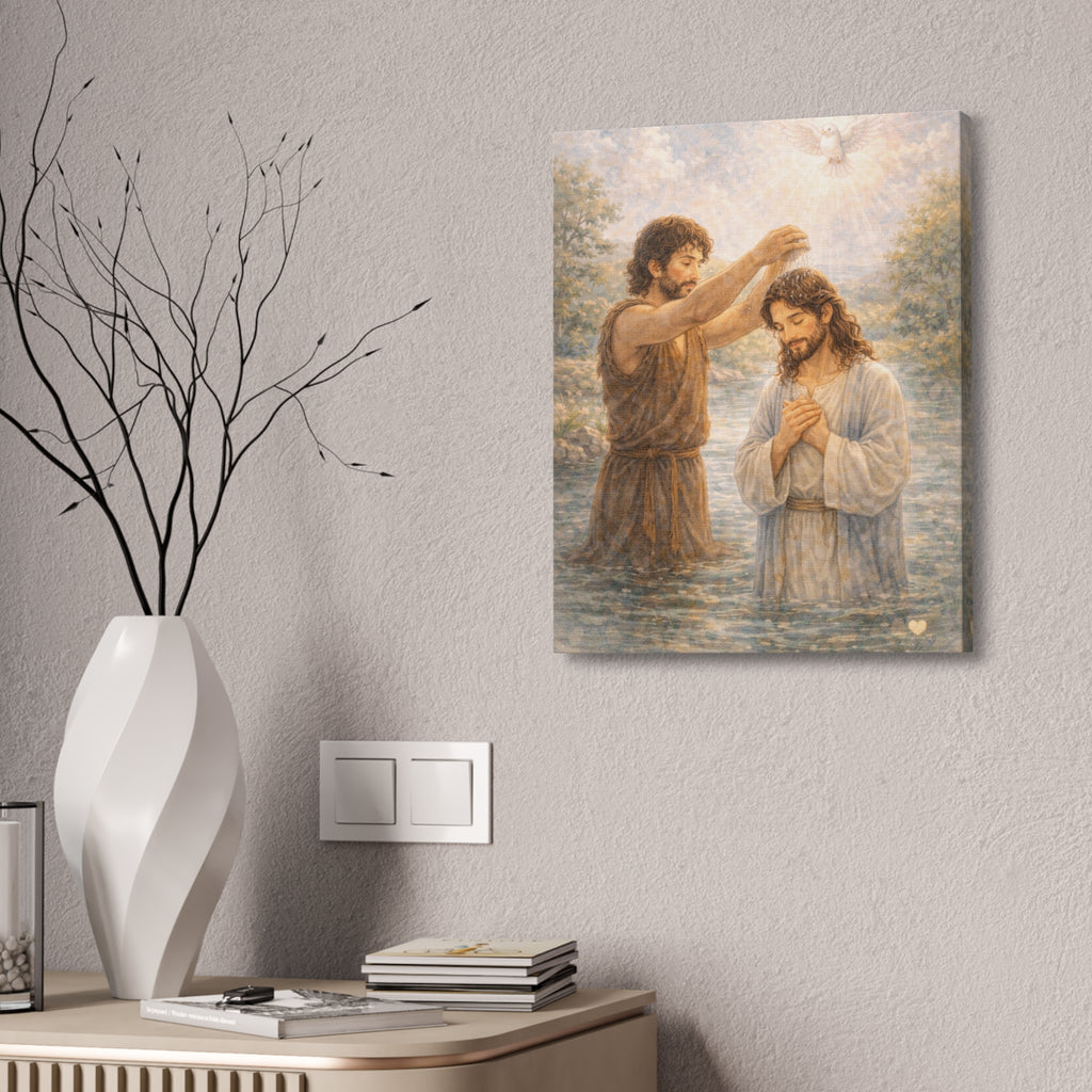 Jesus Is God’s Beloved Son Canvas — Baptism of Jesus (Matthew 3:17)