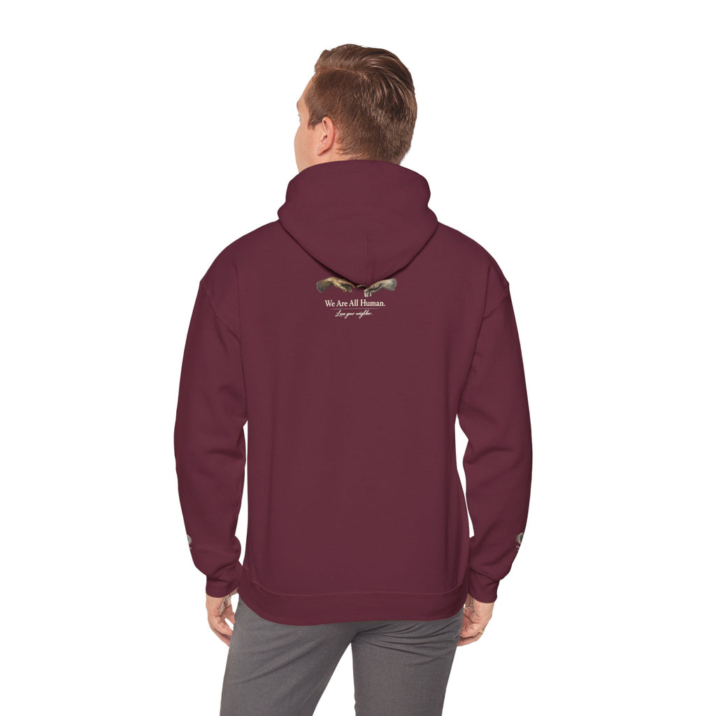 “Love People Anyway” Hoodie – Inspirational Script Graphic Sweatshirt | Compassion Message Pullover