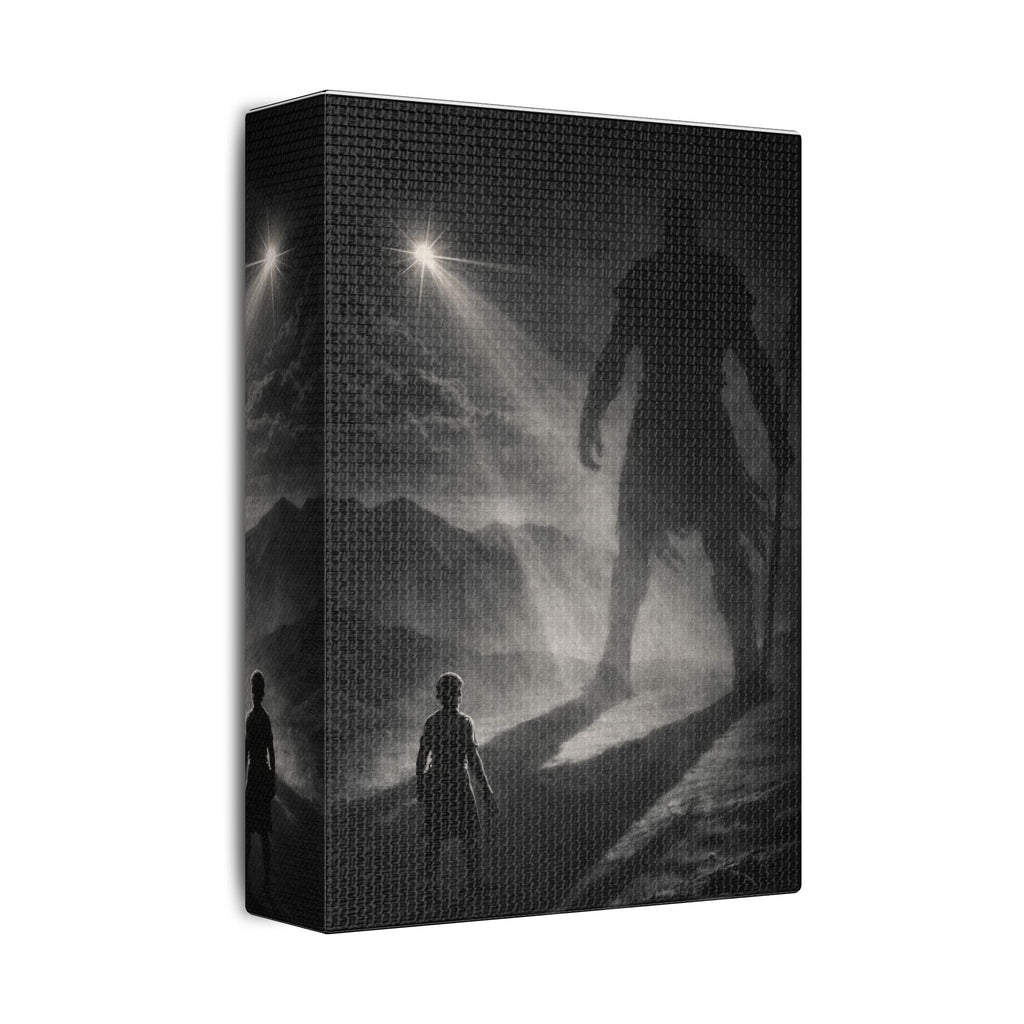 David & Goliath Canvas — “Faith Over Fear” Biblical Wall Art