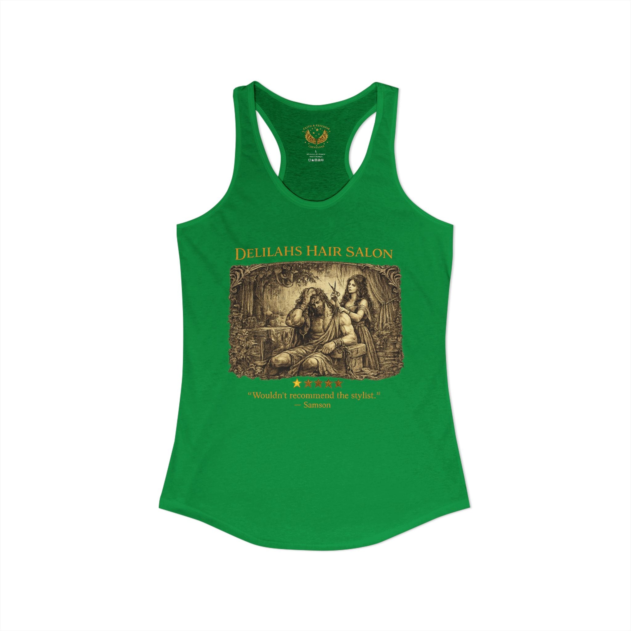 Delilah's Salon Women's Racerback Tank - Five-Star Faith Series