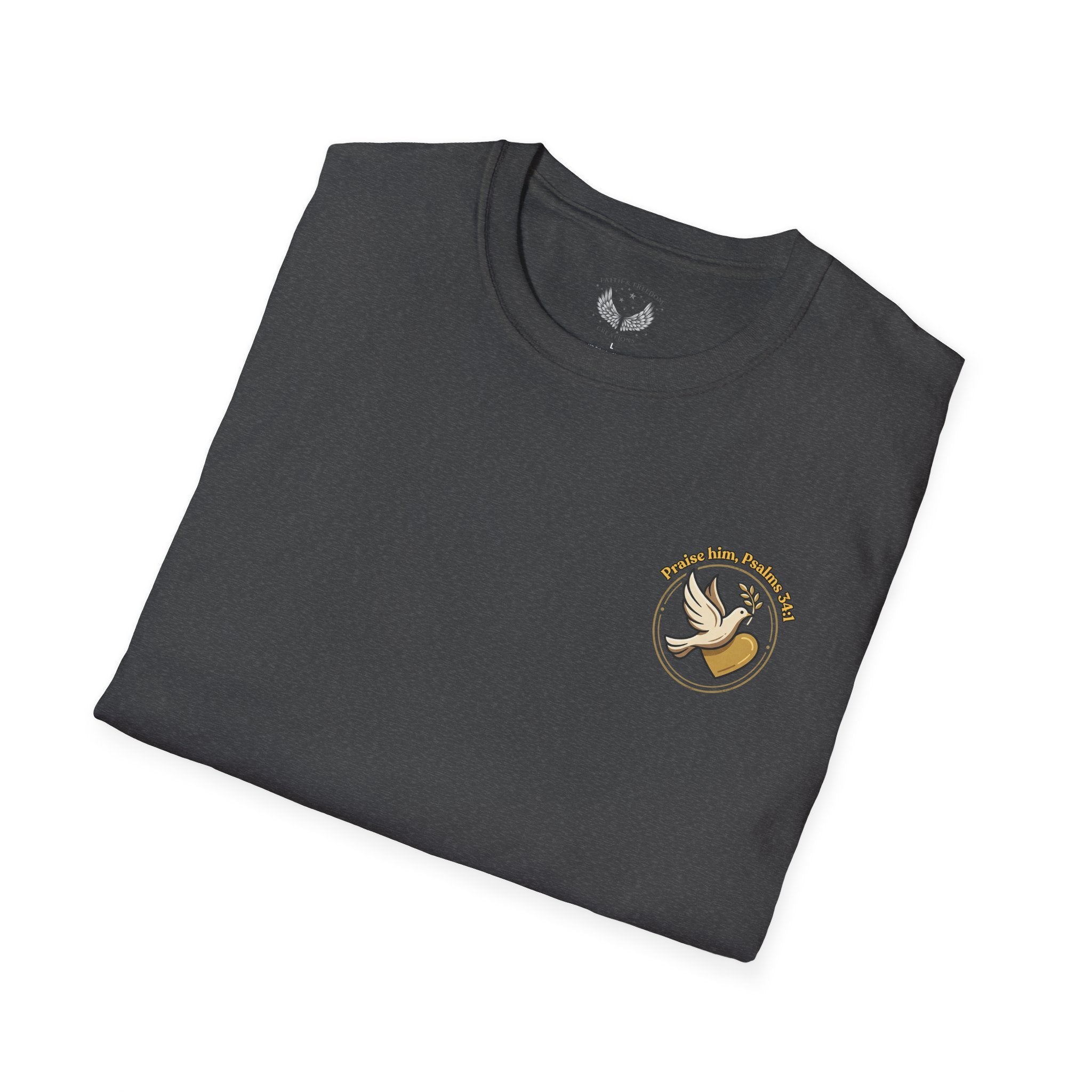 Dove of Peace Pocket T-Shirt | Pray Love Remember Christian Tee | Faith Freedom Creations