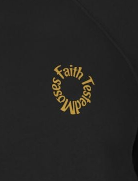 Moses Five-Star Faith Series – Raglan Sweatshirt | “Staff Worked. Sea Moved.” Faith Graphic