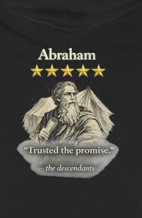 Abraham – Full-Zip Hoodie | “Trusted the Promise” Patriotic Faith Graphic – Five-Star Faith Series