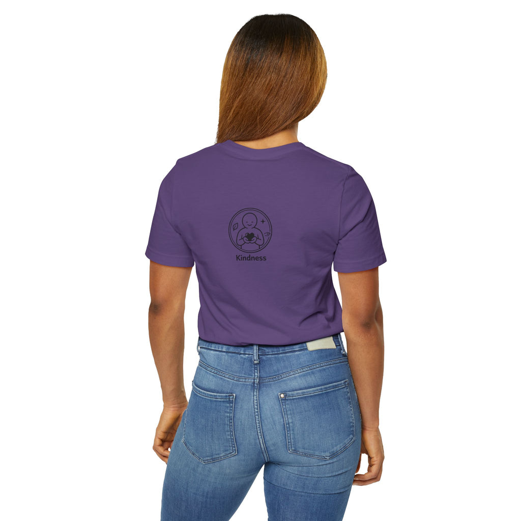 Kindness Minimalist T-Shirt | Inspirational Heart Emblem Tee | Soft Everyday Graphic Shirt