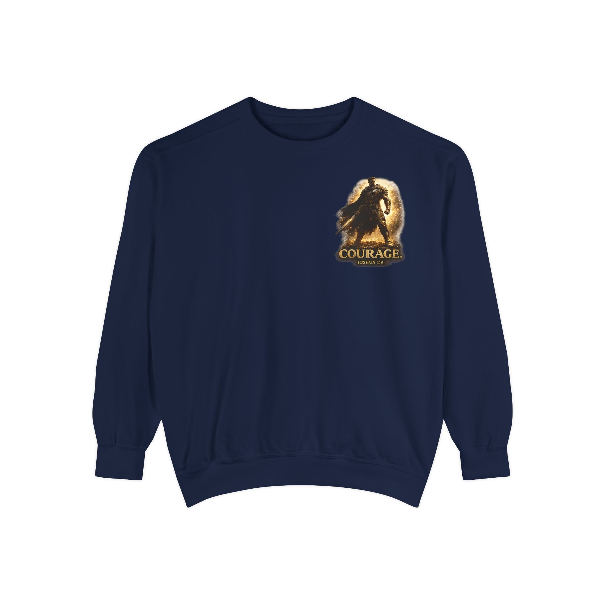 Joshua Courage Sweatshirt | Be Strong and Courageous Christian Crewneck | Inspirational Faith Apparel