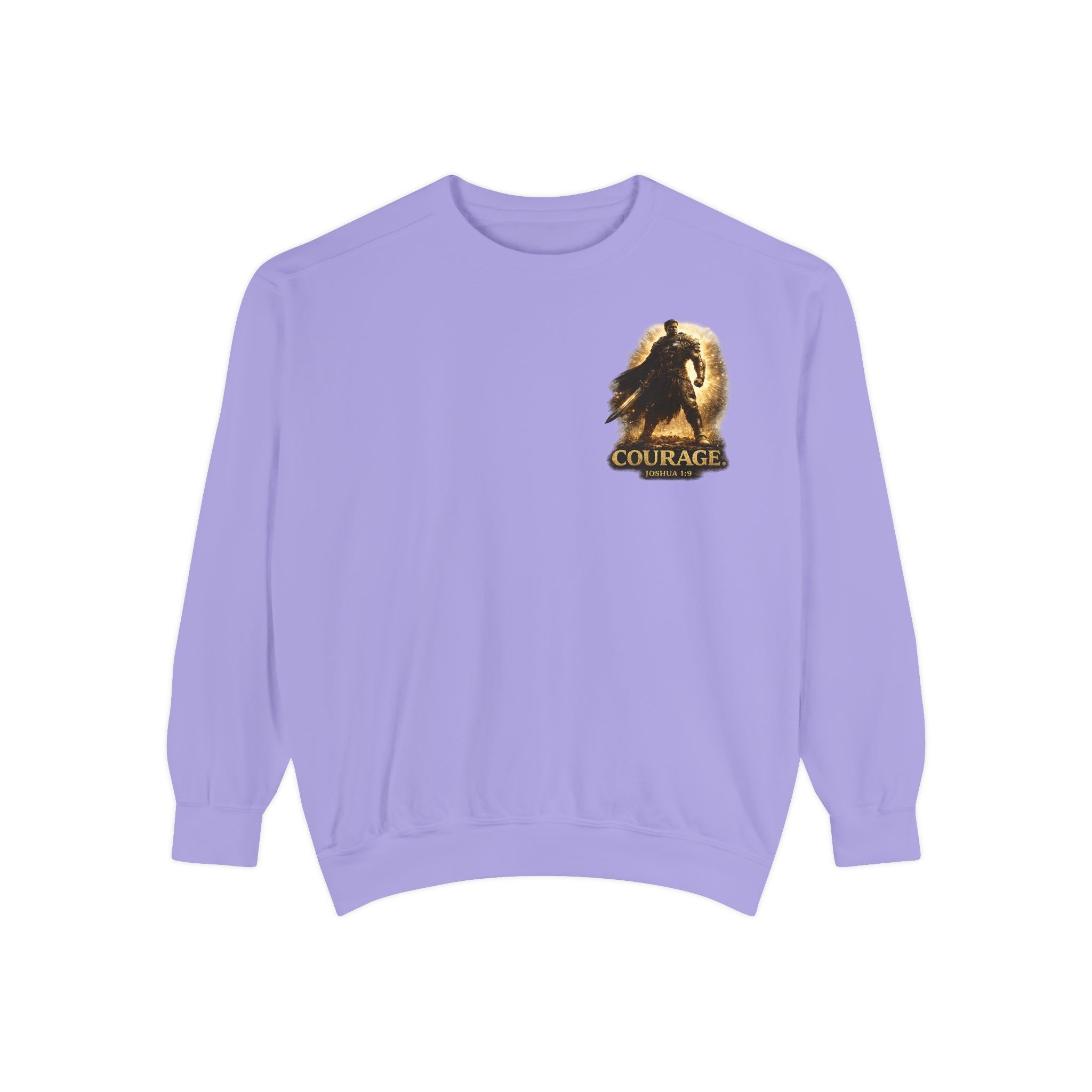 Joshua Courage Sweatshirt | Be Strong and Courageous Christian Crewneck | Inspirational Faith Apparel