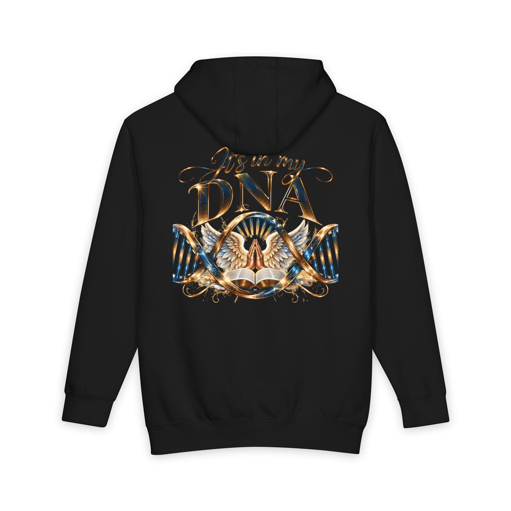 It's in My DNA Christian Hoodie | Heavyweight Faith Pullover with Bible & Praying Hands