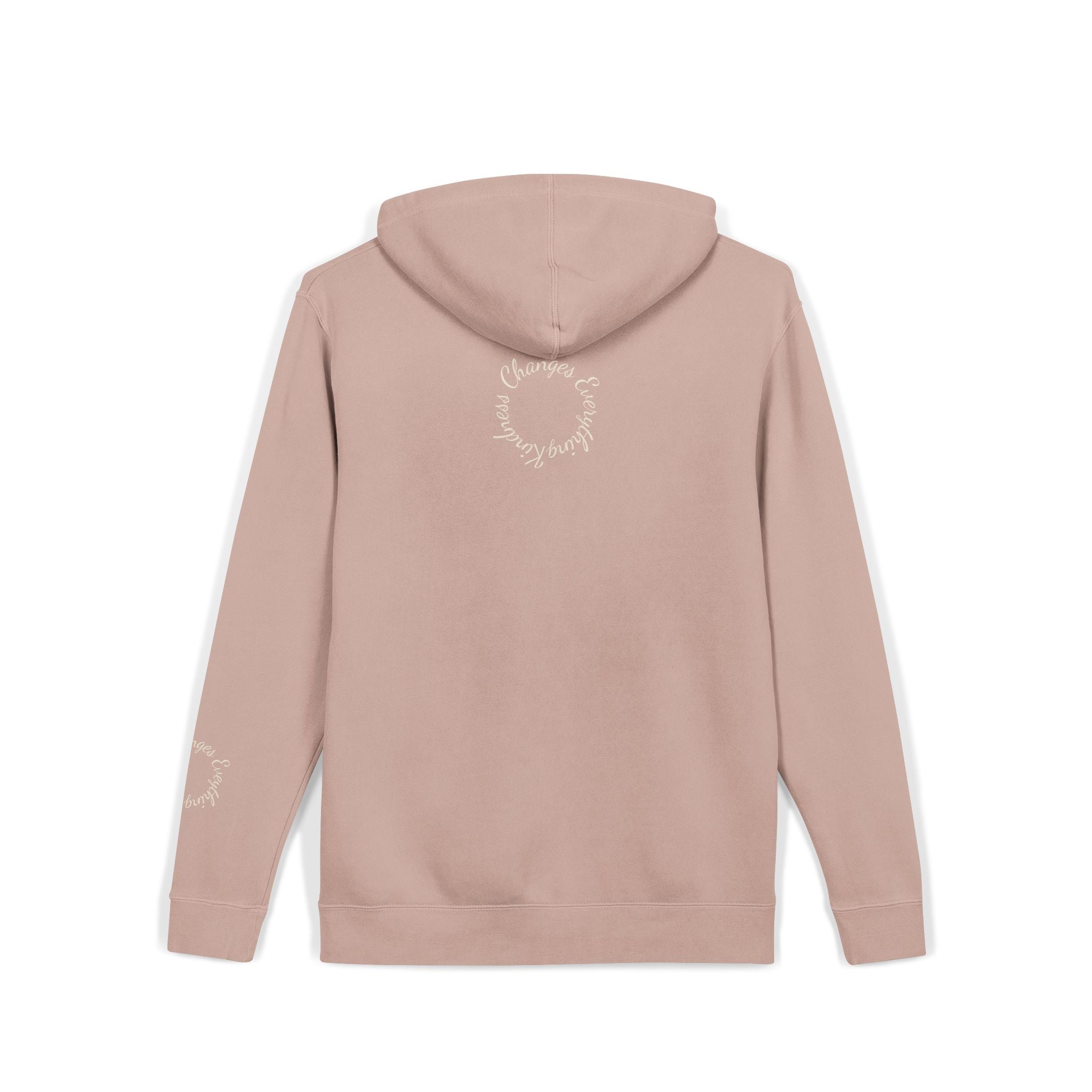 “We Are All Human” Pigment-Dyed Hoodie – Inclusive Comfort Pullover | Inspirational Minimalist Hoodie