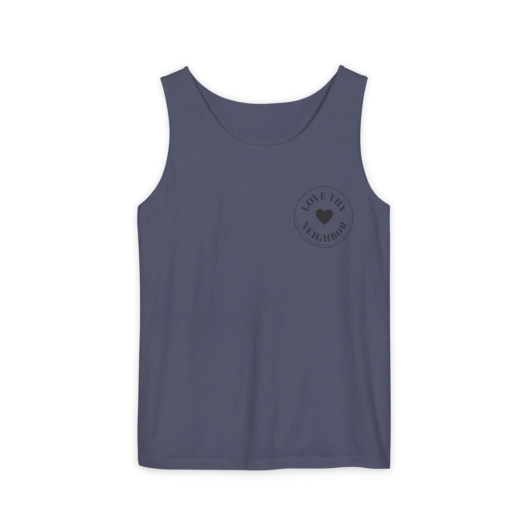 Love Thy Neighbor Anyway Garment-Dyed Tank Top | Vintage Christian Cotton Tank | LPA Monogram Apparel
