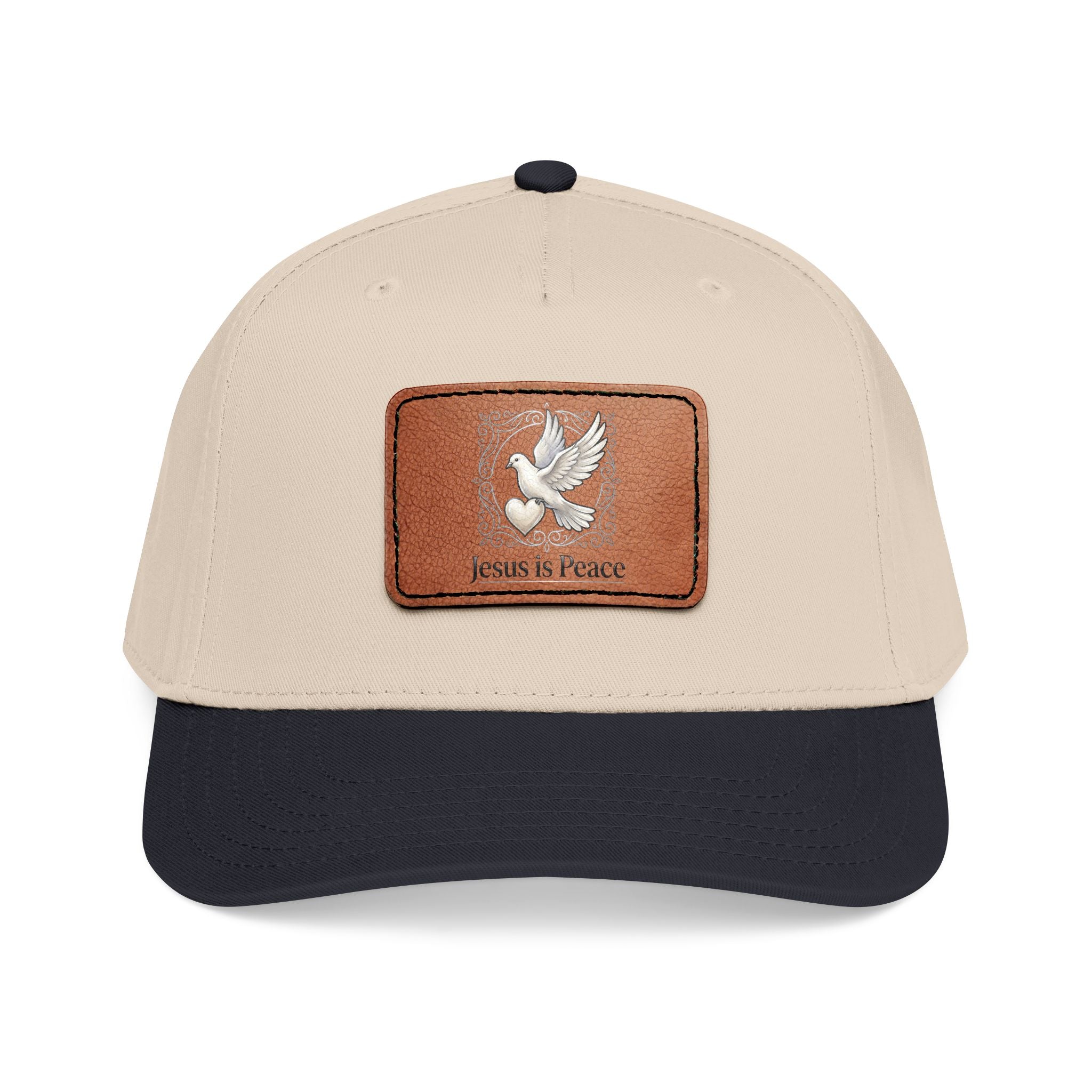 Jesus Is Peace Christian Leather Patch Hat | Dove Faith Baseball Cap | Inspirational Snapback Cap