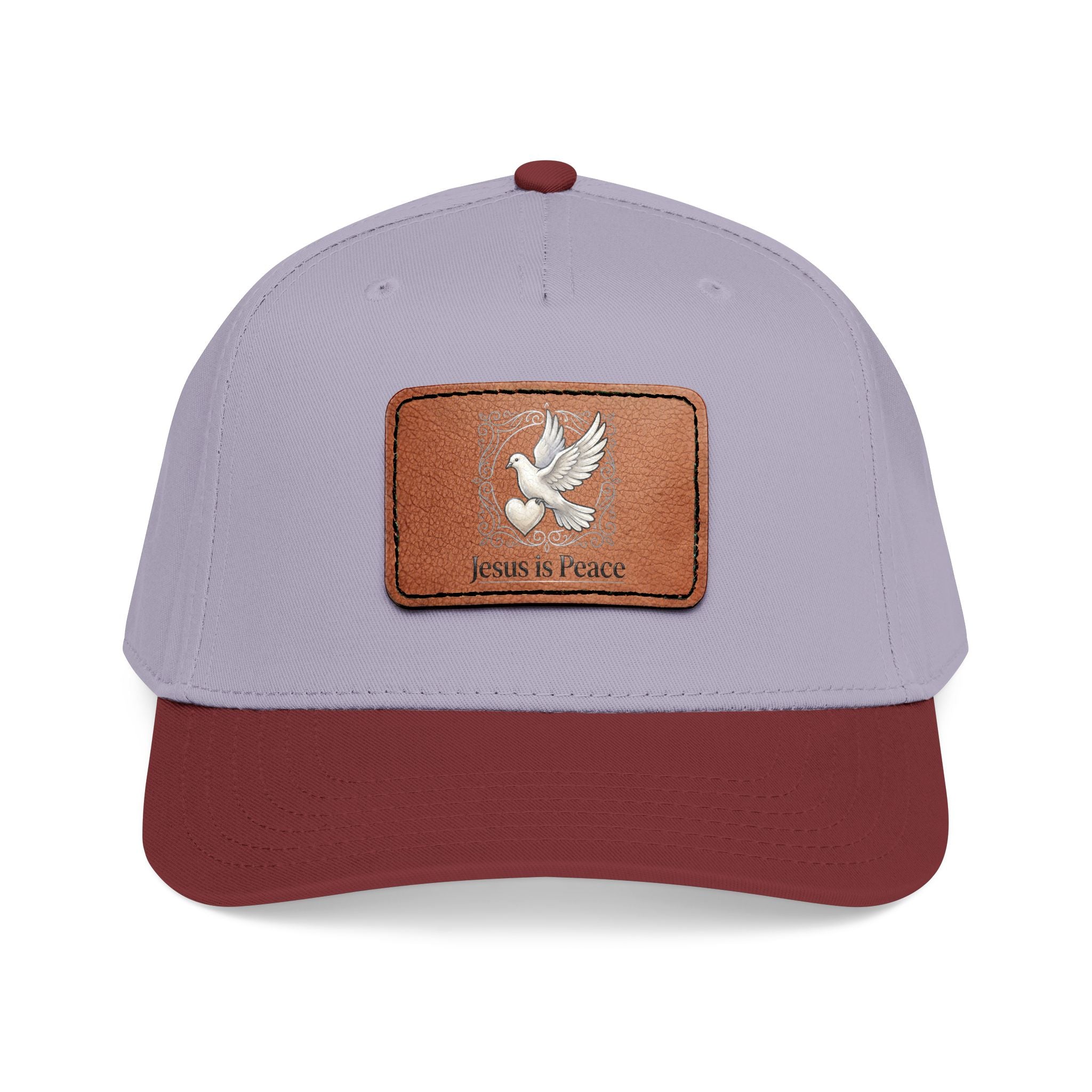 Jesus Is Peace Christian Leather Patch Hat | Dove Faith Baseball Cap | Inspirational Snapback Cap