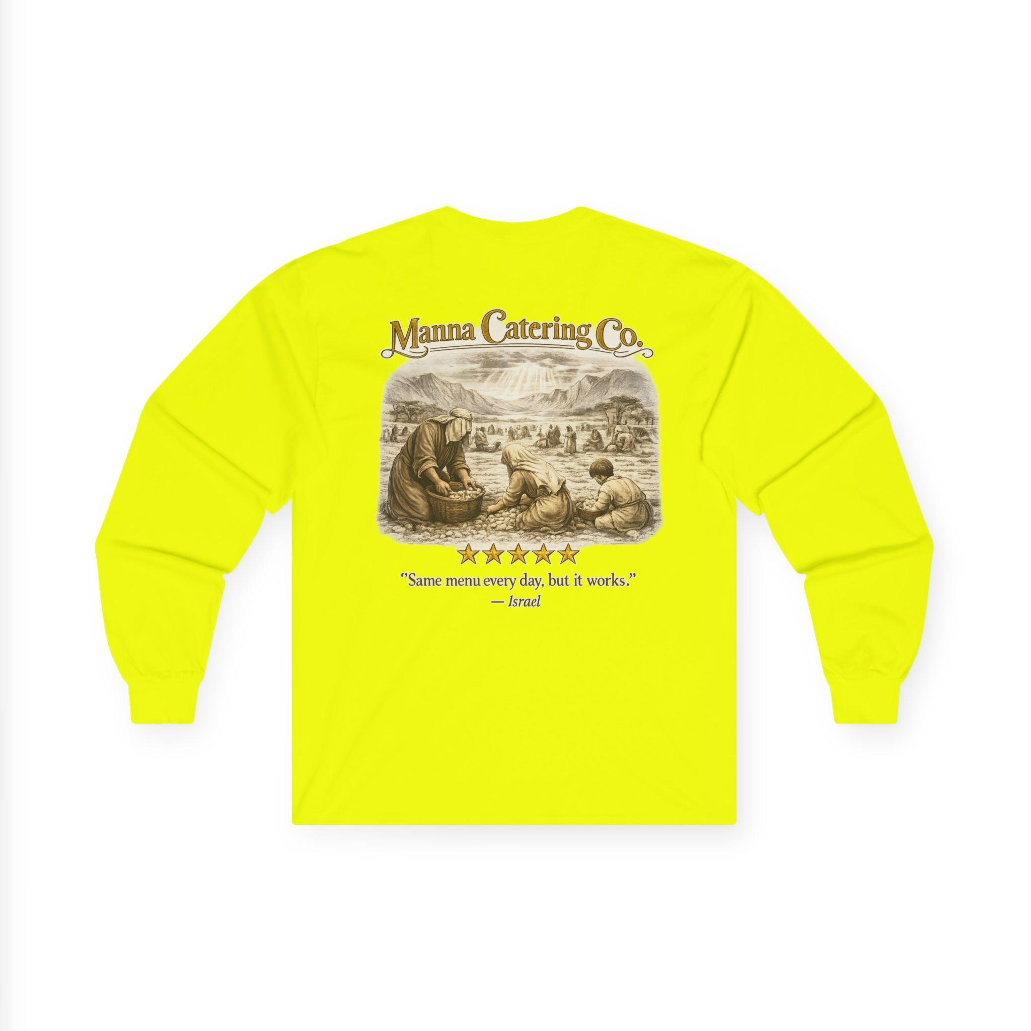 Vintage 'Israelites Review of God's Manna' Long Sleeve Tee
