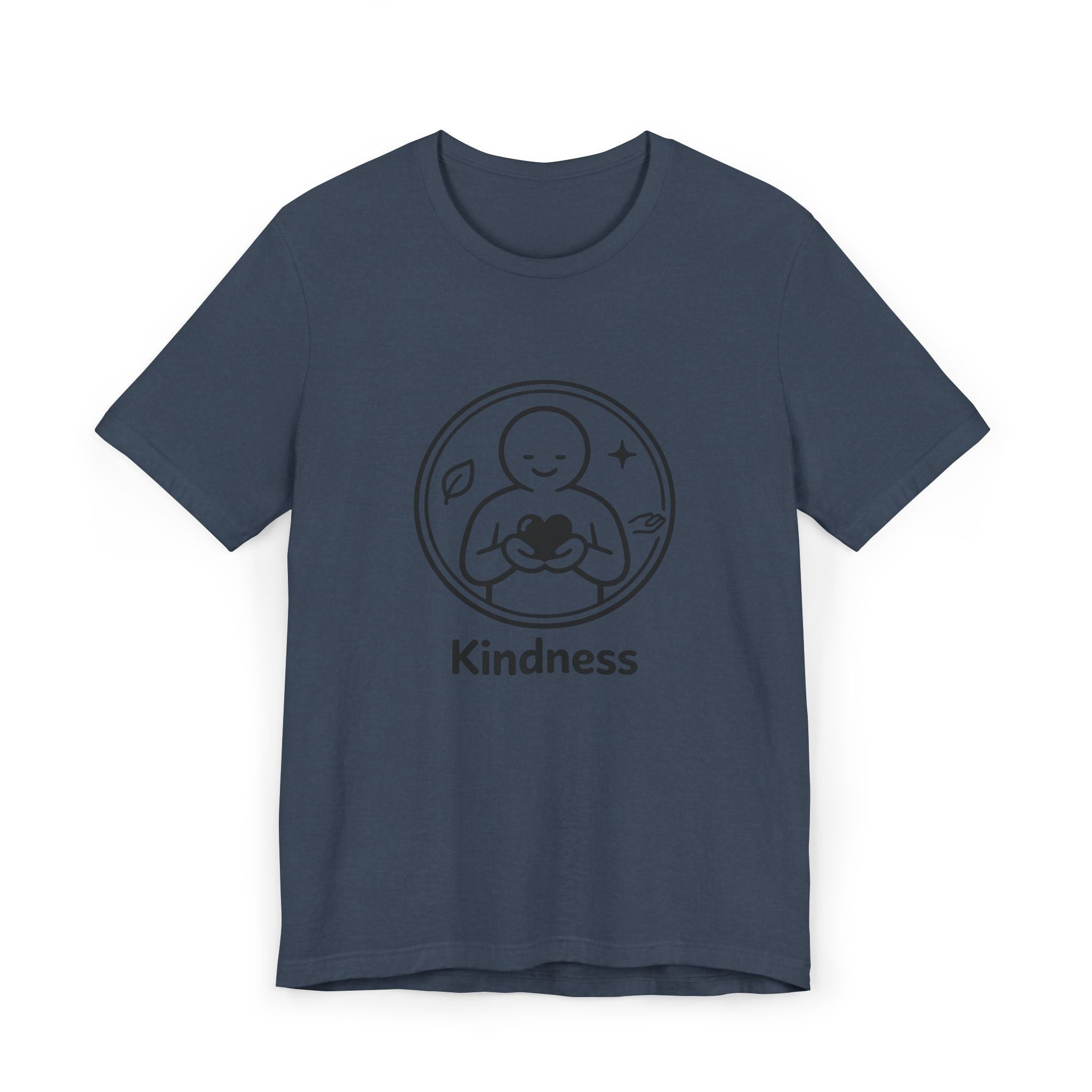 Kindness Minimalist T-Shirt | Inspirational Heart Emblem Tee | Soft Everyday Graphic Shirt