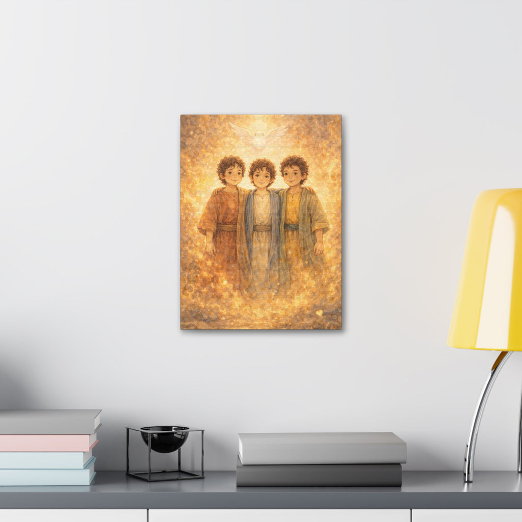 God Is With Us – Joshua 1:9 Nursery Canvas | Christian Scripture Wall Art