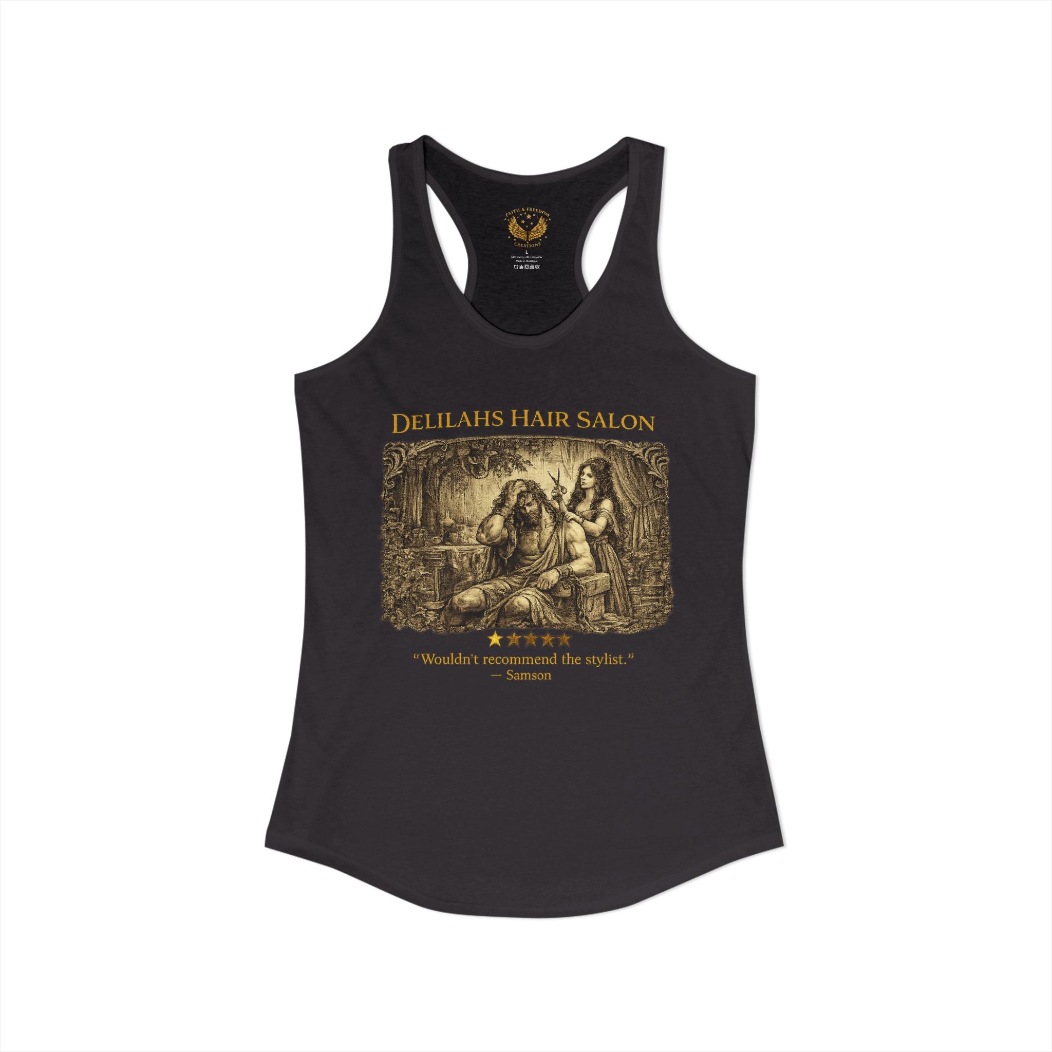 Delilah's Salon Women's Racerback Tank - Five-Star Faith Series