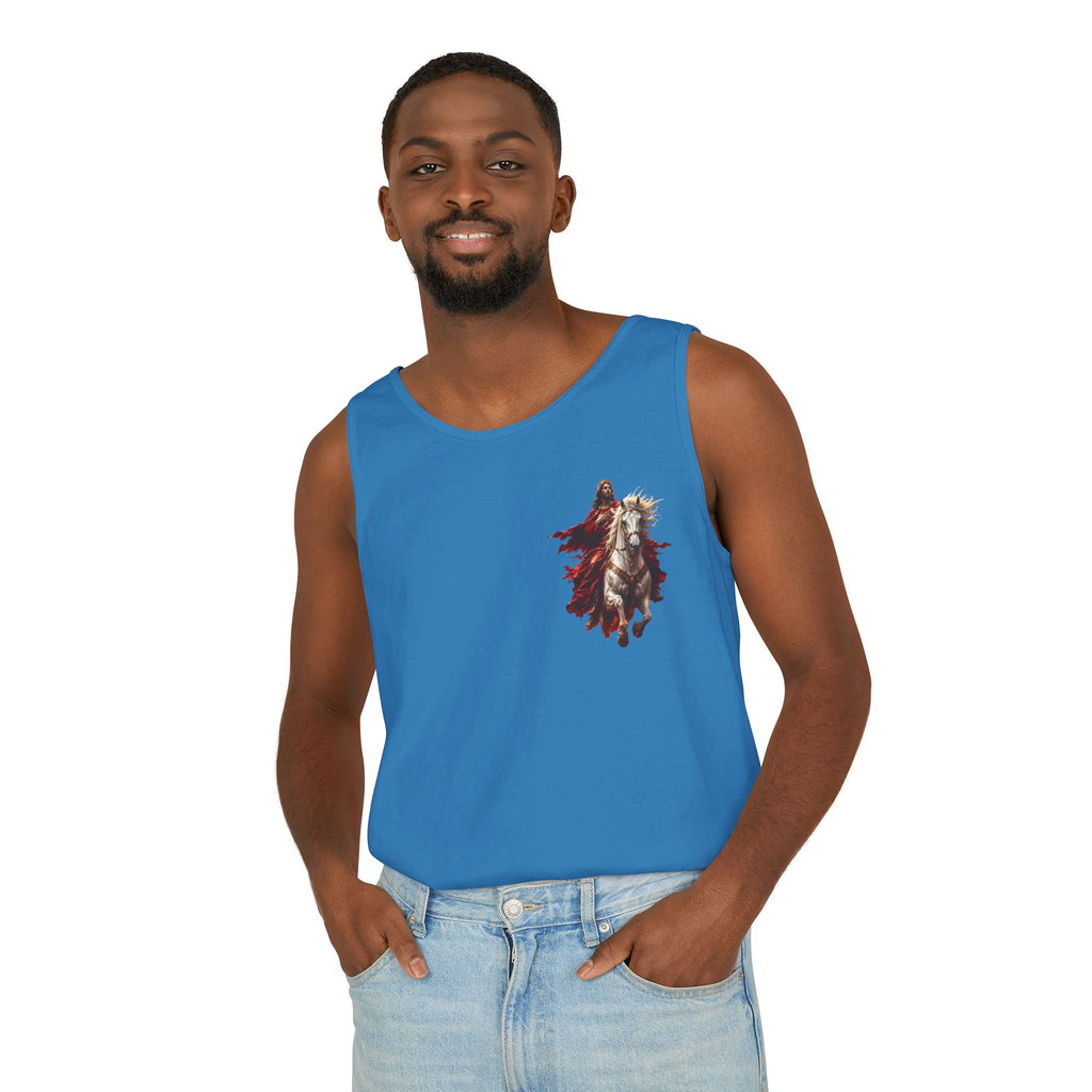 Jesus Second Coming Tank Top | Jesus on White Horse Christian Tank | Inspirational Faith Apparel