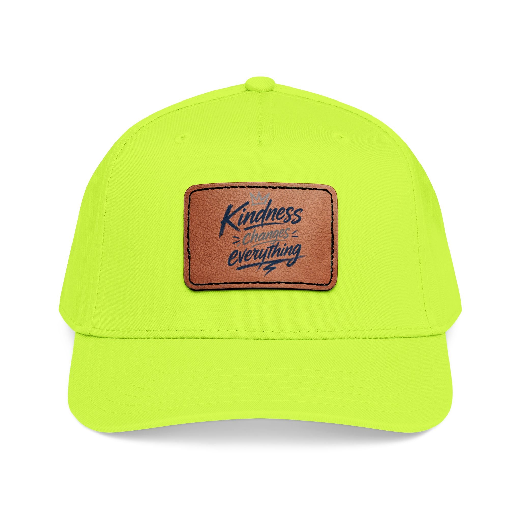 Kindness Changes Everything Leather Patch Hat | Inspirational Baseball Cap | Vintage Style Faith Apparel
