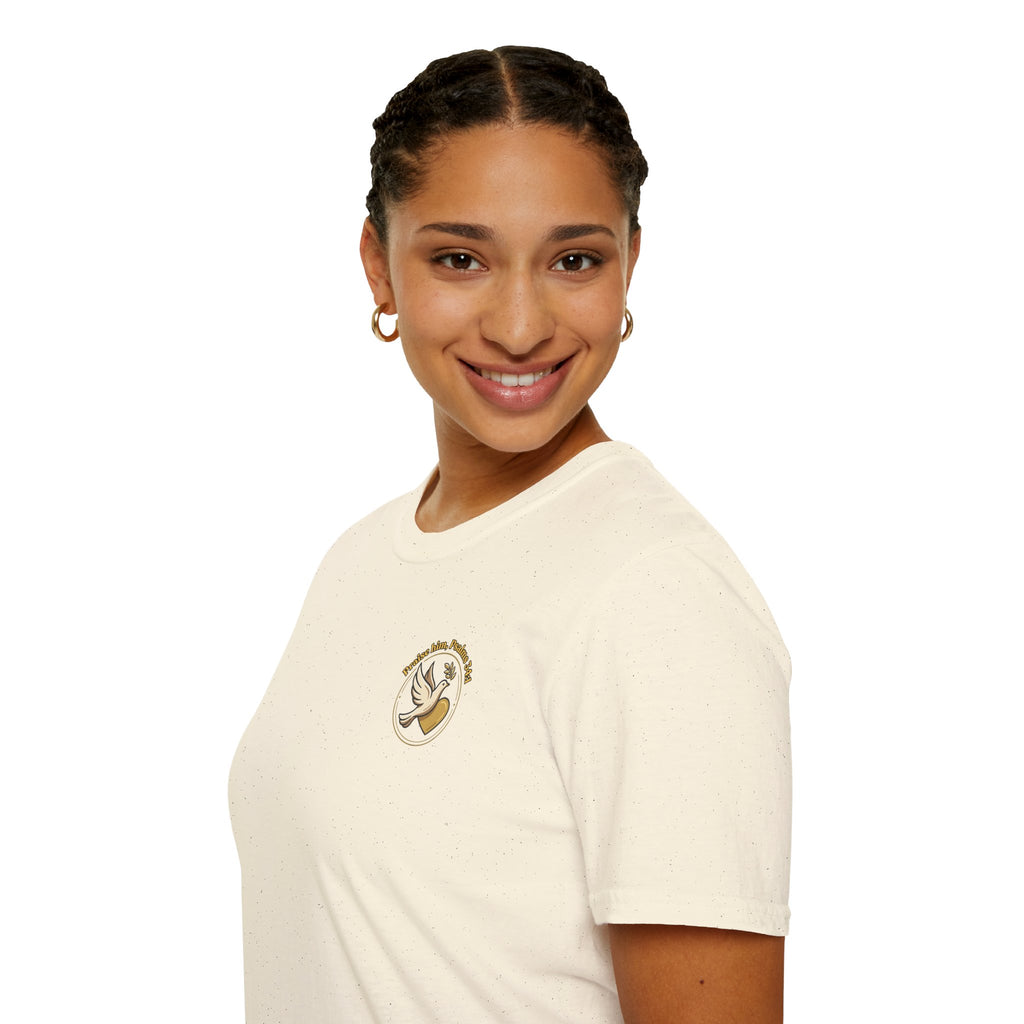 Dove of Peace Pocket T-Shirt | Pray Love Remember Christian Tee | Faith Freedom Creations
