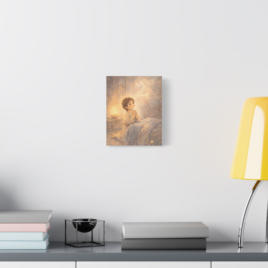 Samuel Listens to God Canvas — 1 Samuel 3:10 Scripture Wall Art