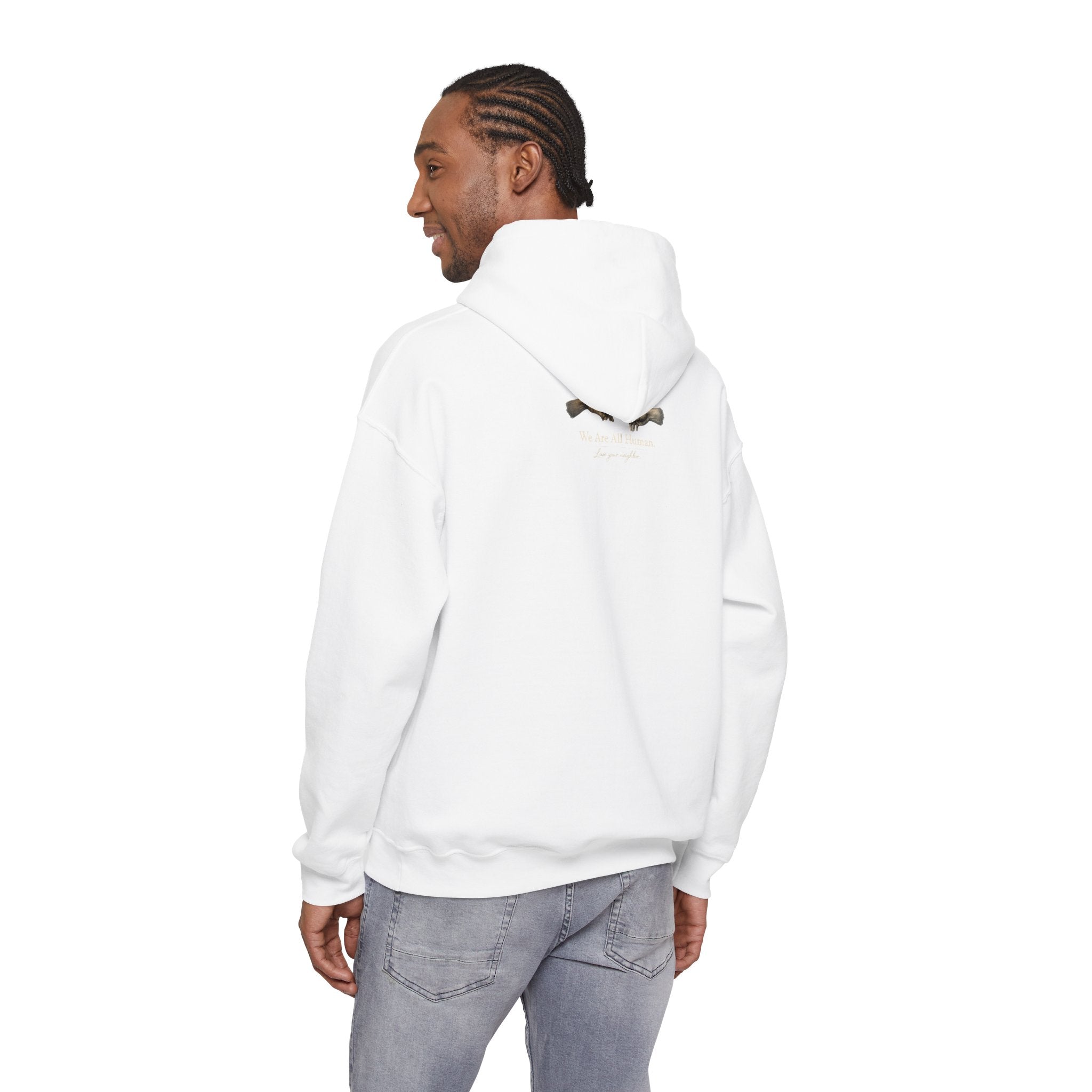 “Love People Anyway” Hoodie – Inspirational Script Graphic Sweatshirt | Compassion Message Pullover