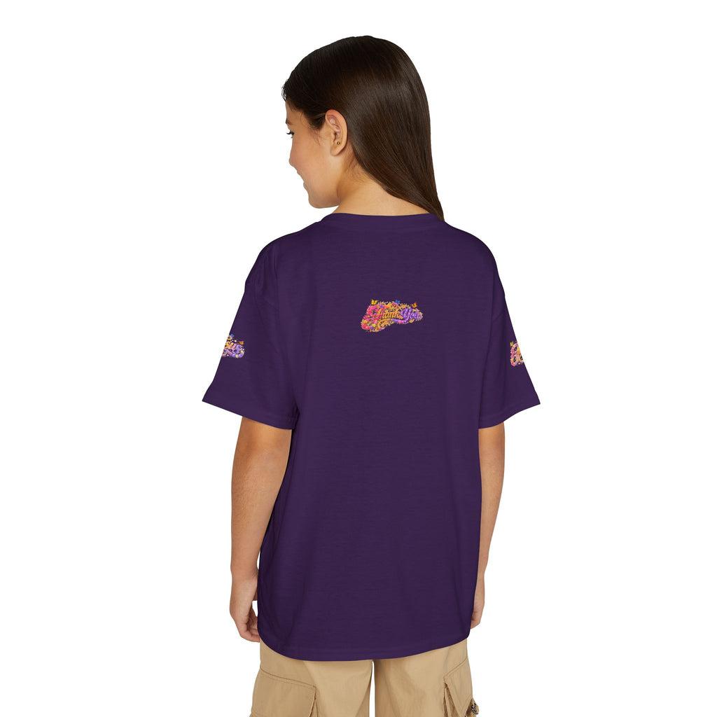 Youth Jesus Floral Butterfly T-Shirt – Christian Kids Faith Tee | Gratitude Sneaker Style Shirt