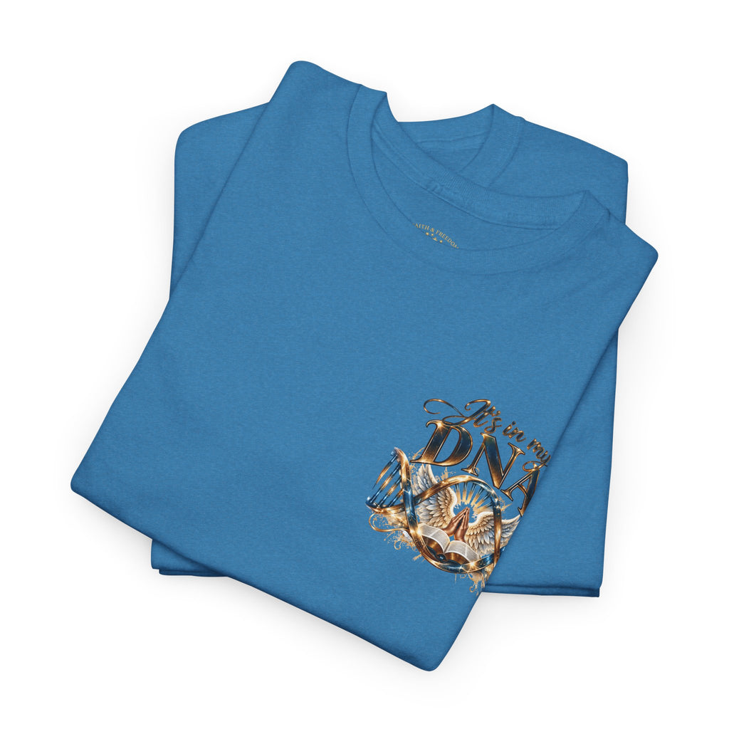 It's in My DNA Christian T-Shirt – Bible, Praying Hands & Angel Wings | Gildan Heavy Cotton Tee | Unisex