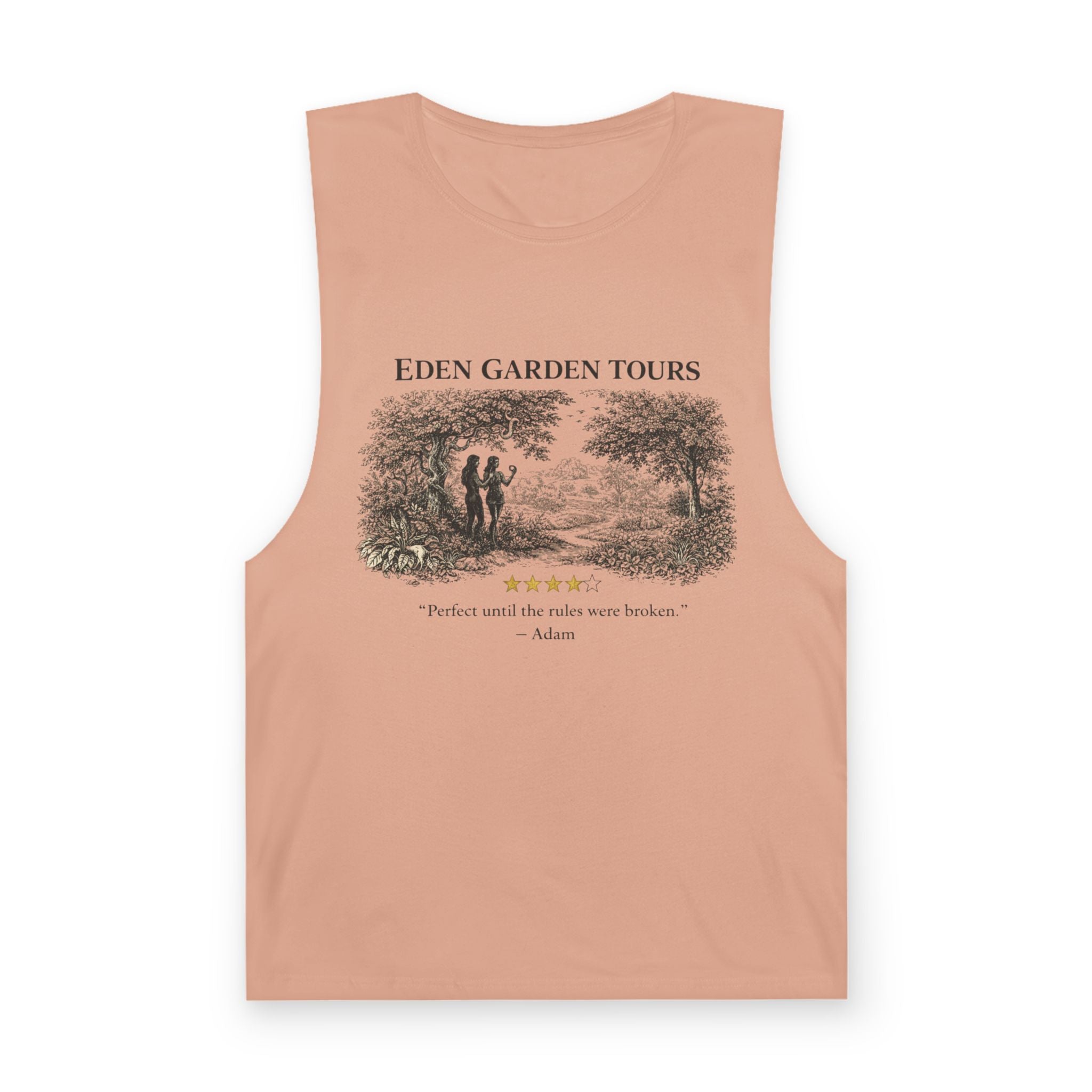 Eden Garden Tours Tank Top — Vintage Botanical Tour Graphic Tank