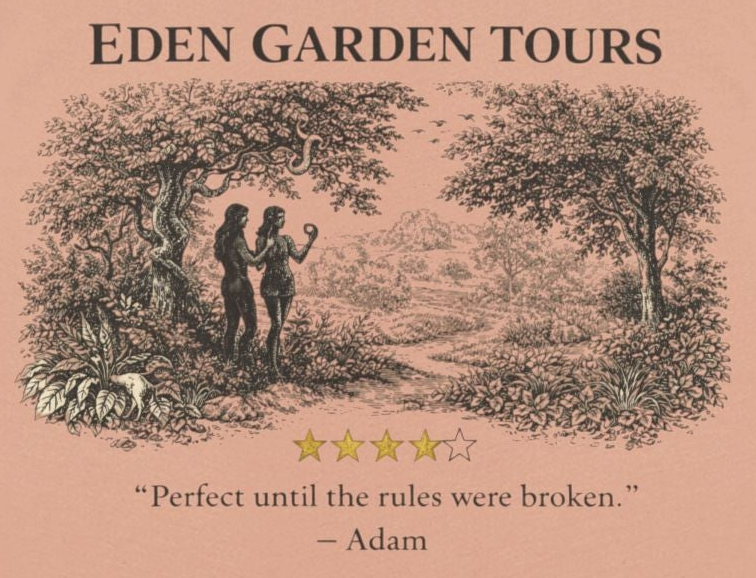 Eden Garden Tours – Tank Top | Vintage Botanical Graphic| Five-Star Faith Series