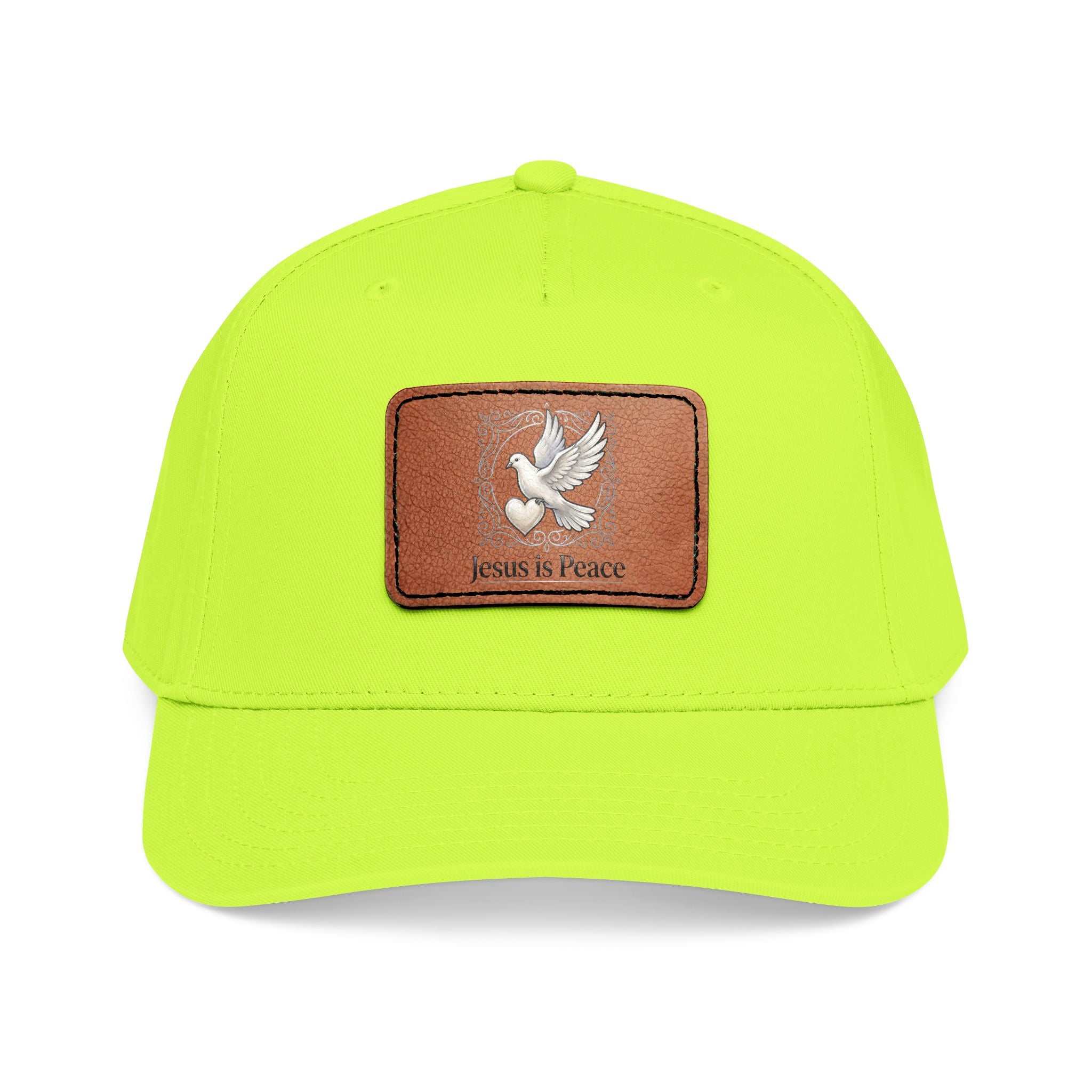 Jesus Is Peace Christian Leather Patch Hat | Dove Faith Baseball Cap | Inspirational Snapback Cap