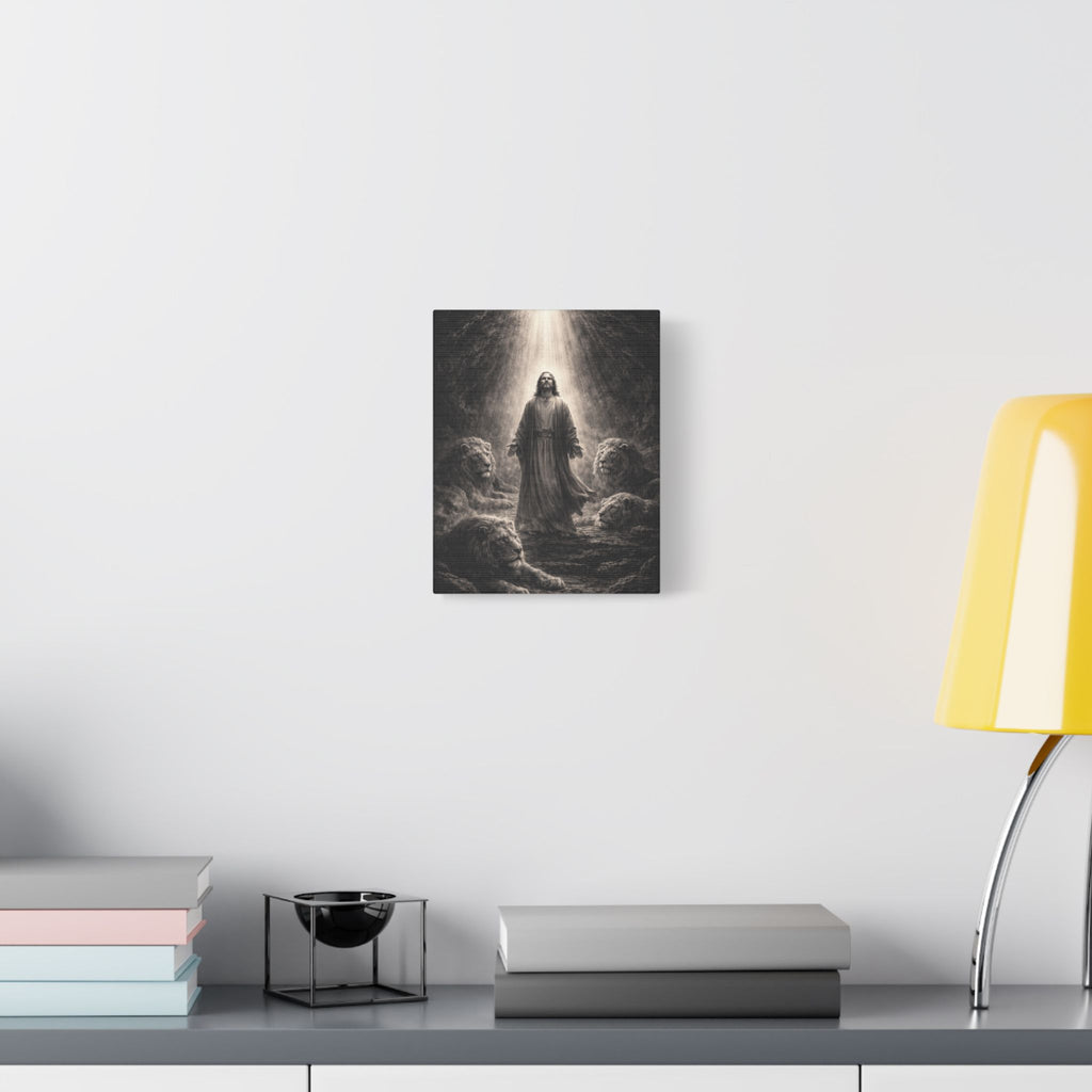 Daniel in the Lions’ Den Canvas — Biblical Wall Art | Christian Scripture Canvas