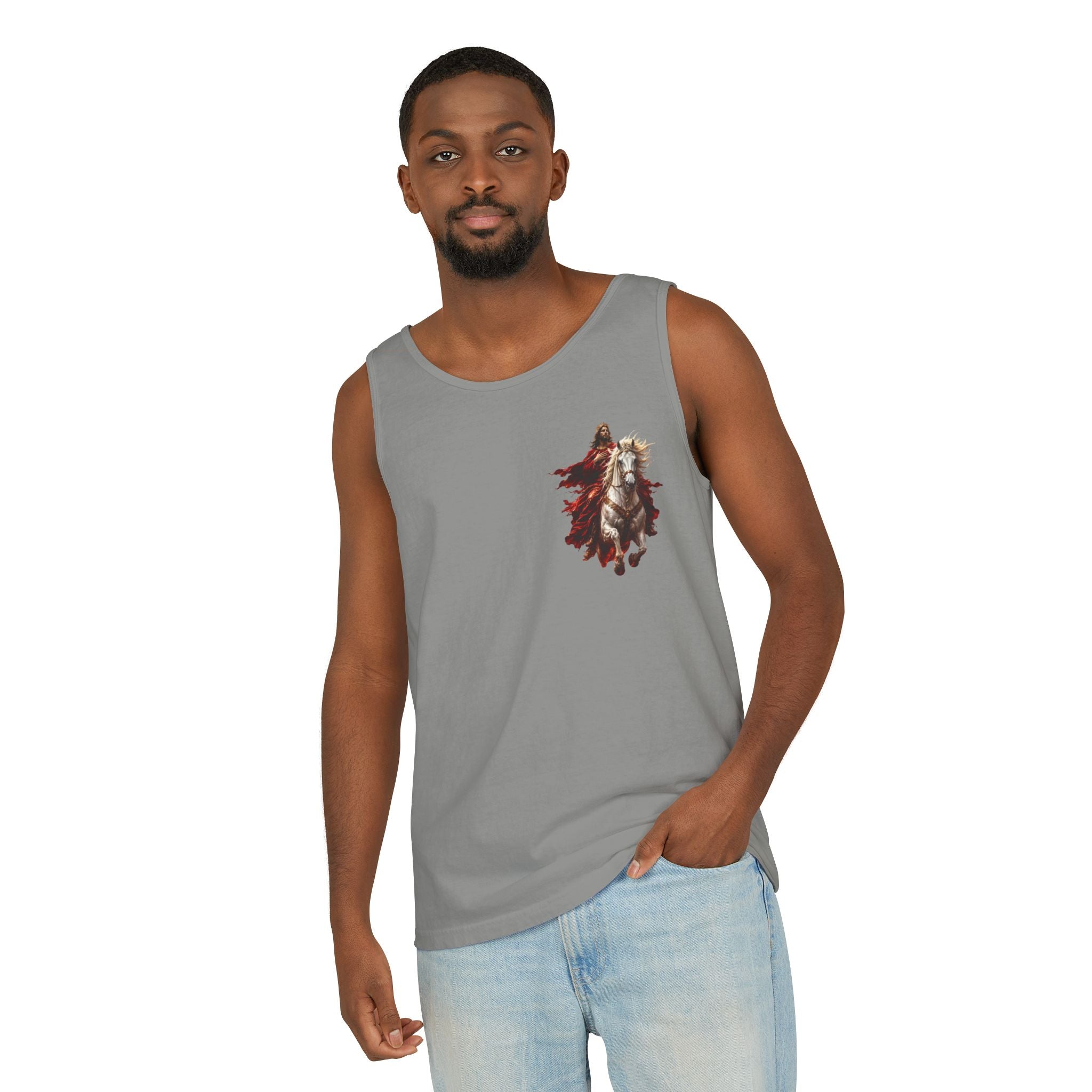 Jesus Second Coming Tank Top | Jesus on White Horse Christian Tank | Inspirational Faith Apparel