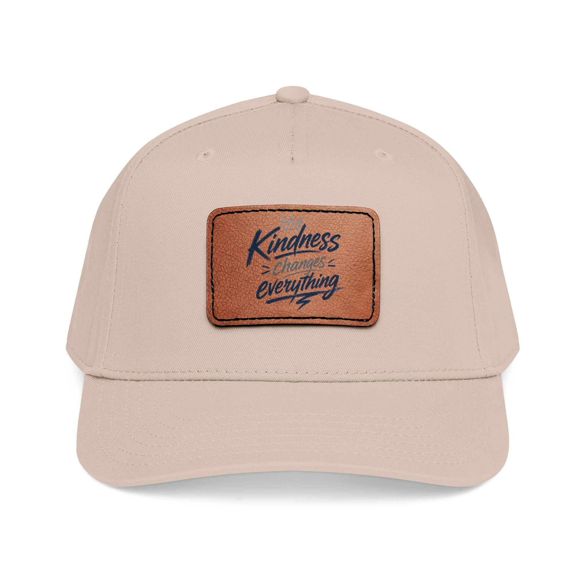 Kindness Changes Everything Leather Patch Hat | Inspirational Baseball Cap | Vintage Style Faith Apparel