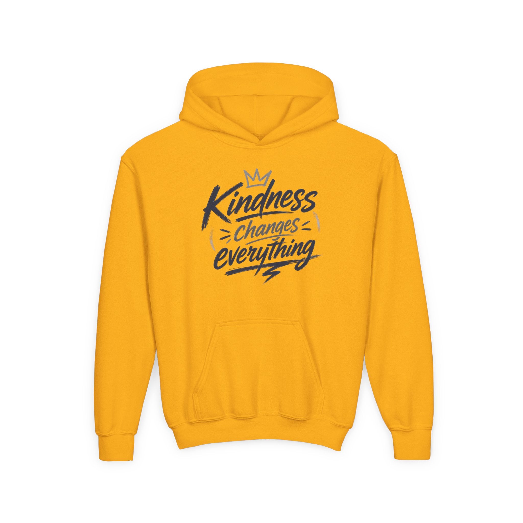 Youth Hoodie – “Kindness Changes Everything” Inspirational Kids Pullover