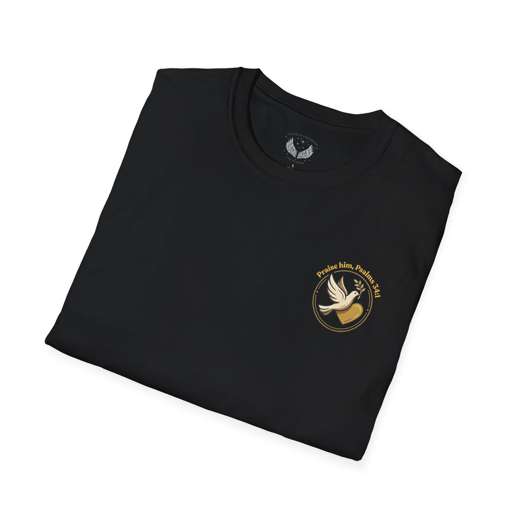Dove of Peace Pocket T-Shirt | Pray Love Remember Christian Tee | Faith Freedom Creations