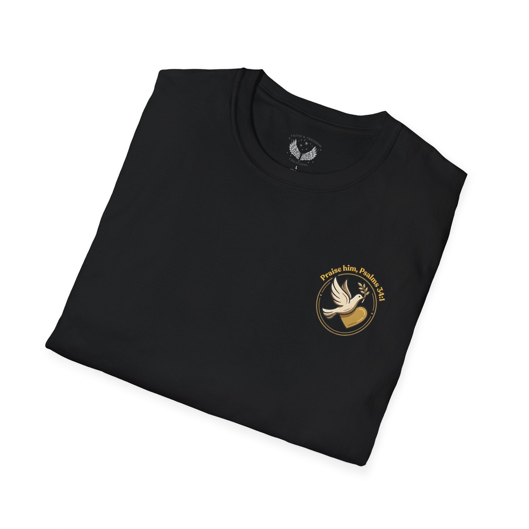 Dove of Peace Pocket T-Shirt | Pray Love Remember Christian Tee | Faith Freedom Creations