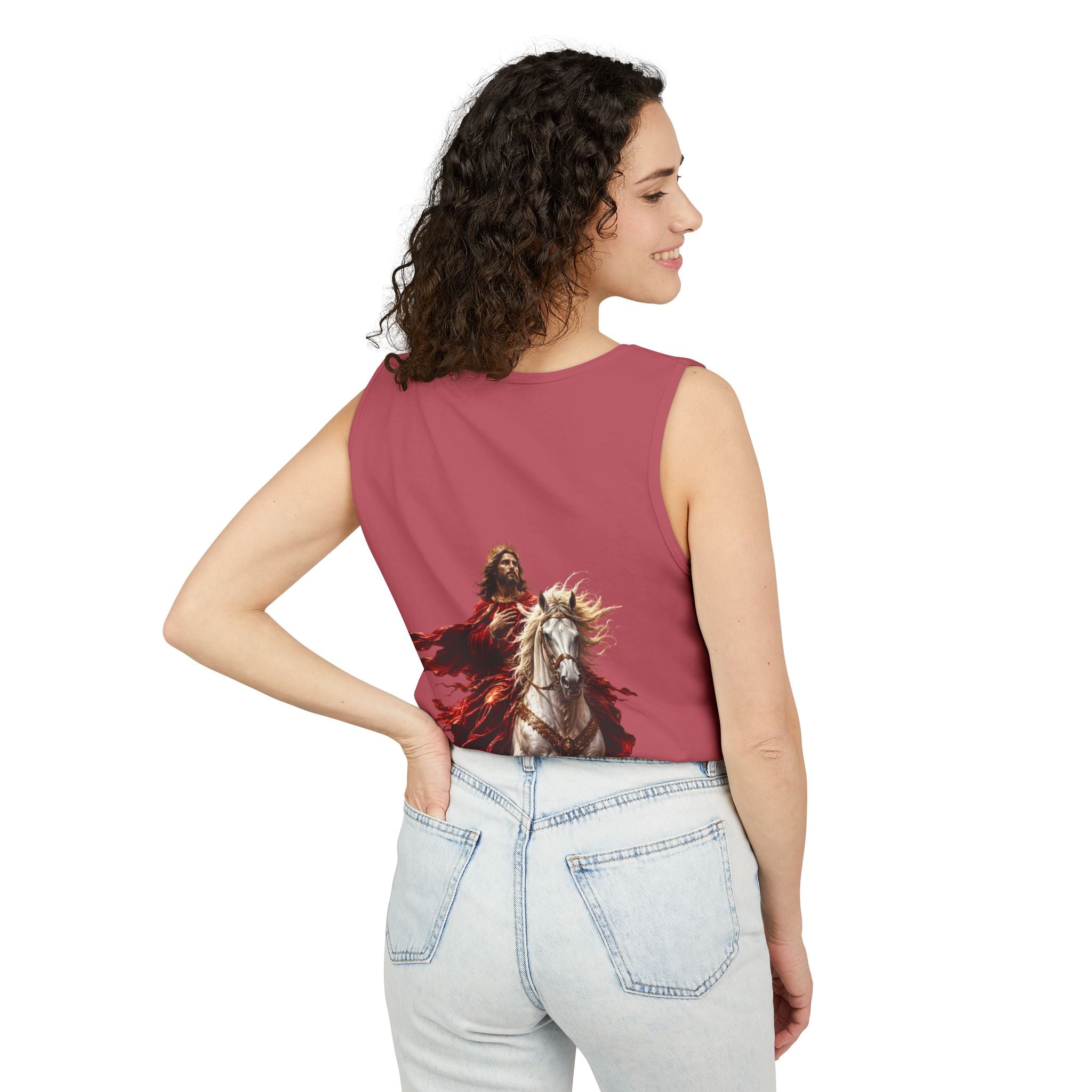 Jesus Second Coming Tank Top | Jesus on White Horse Christian Tank | Inspirational Faith Apparel