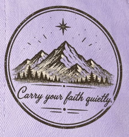 Carry Your Faith Quietly Women’s Washed Mesh-Back Cap | Faith Freedom Creations Christian Hat