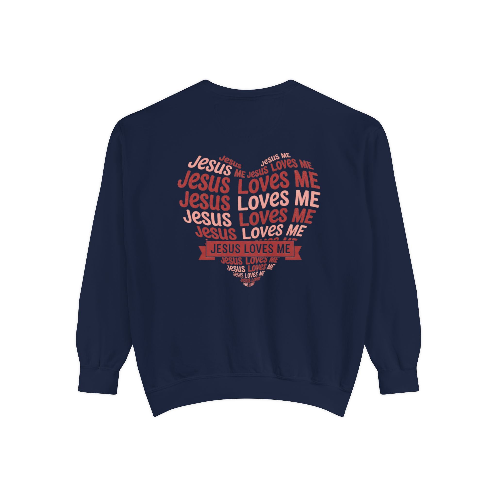 Jesus Loves Me Heart Sweatshirt | Christian Faith Crewneck