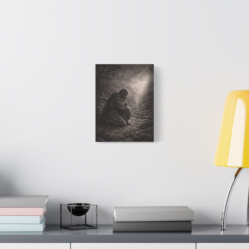 Elijah Prays Canvas — Biblical Wall Art | Christian Scripture Canvas