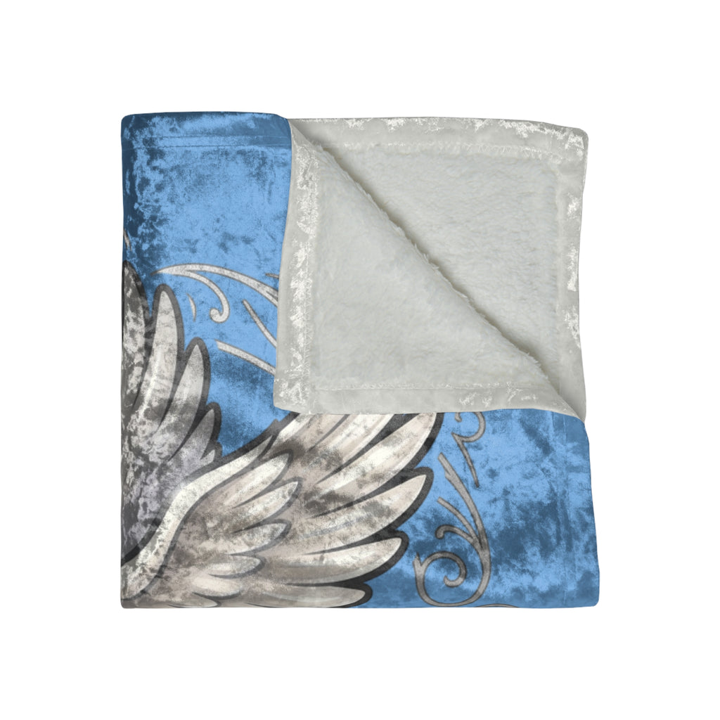 Jesus Is Peace Crushed Velvet Blanket — White Dove Religious Throw
