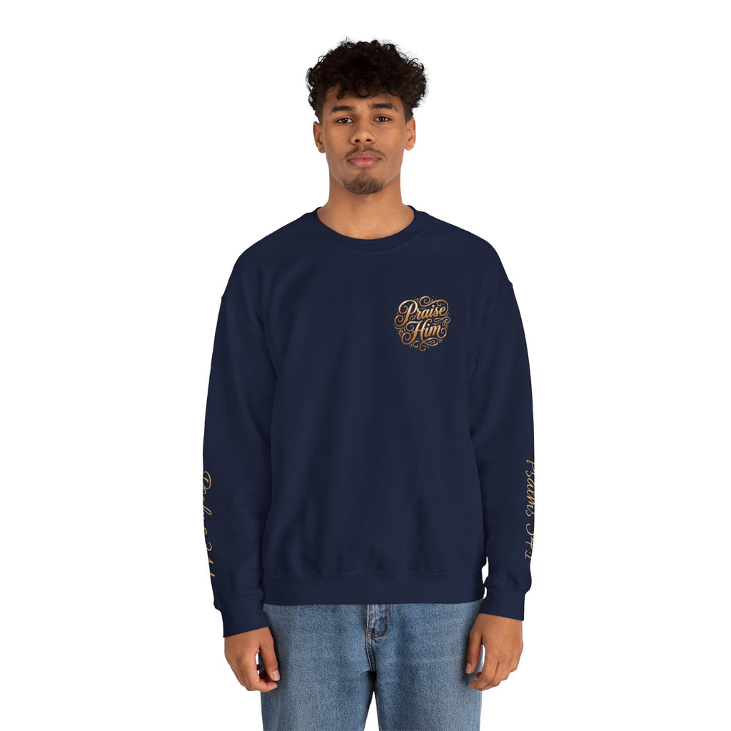 Praise Psalm 150 Sweatshirt | Christian Faith Crewneck Pullover | Inspirational Worship Apparel