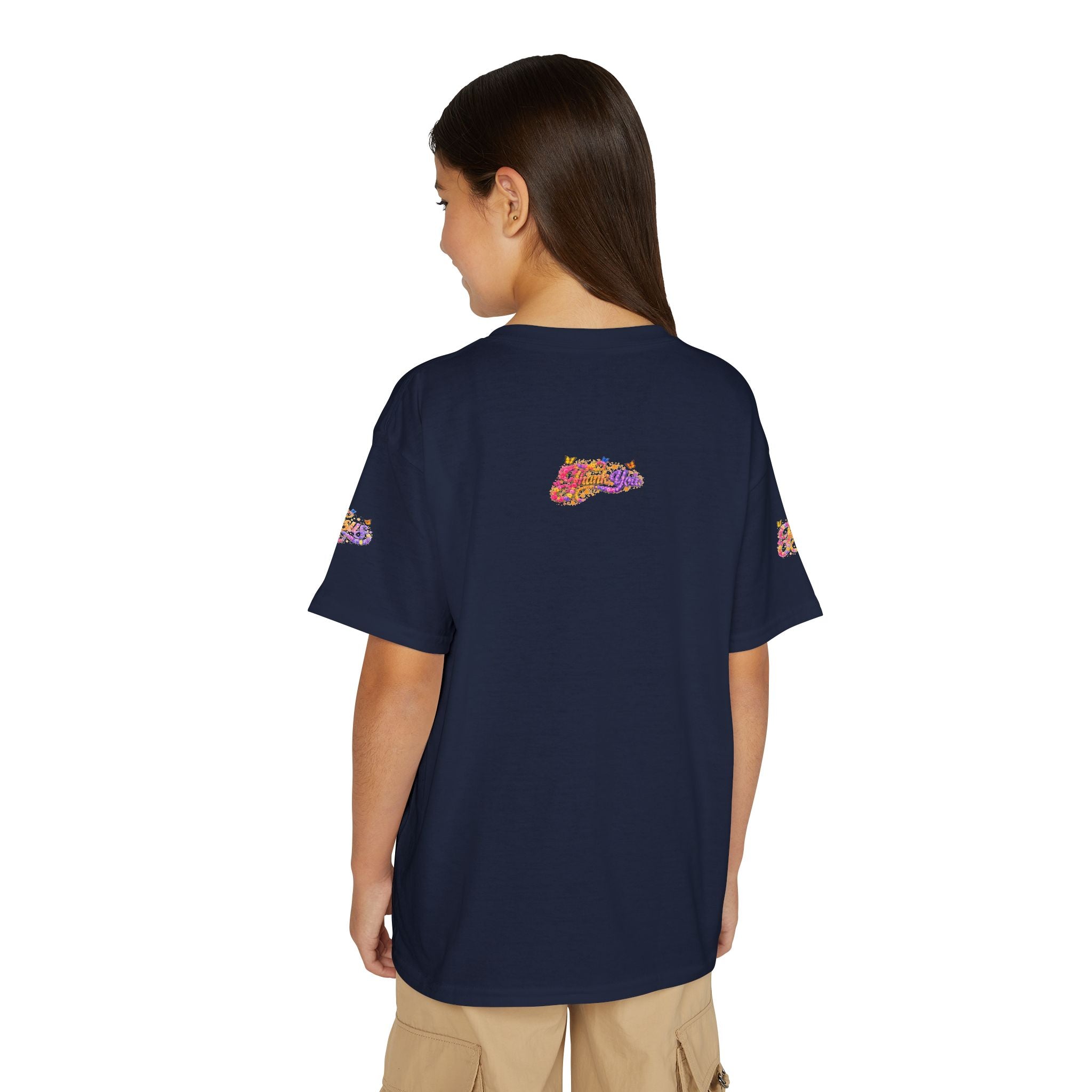 Youth Jesus Floral Butterfly T-Shirt – Christian Kids Faith Tee | Gratitude Sneaker Style Shirt